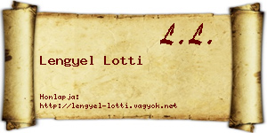 Lengyel Lotti névjegykártya